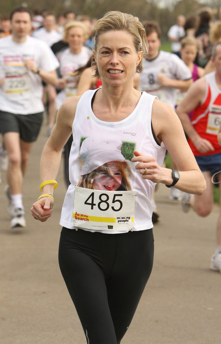 Kate McCann, the mother of Madeline McCann, takes part in the 'Miles for Missing People' charity run in Regent's Park, central London. 02/04/2011