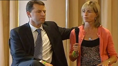 Kate and Gerry McCann at a news conference in Portugal