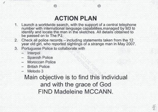 McCanns' action plan, 16 January 2008