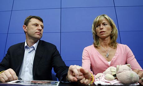 Kate and Gerry McCann, parents of missing British girl Madeleine McCann, hold hands before a news conference in Berlin in June 2007. Photograph: Alex Grimm/Reuters
