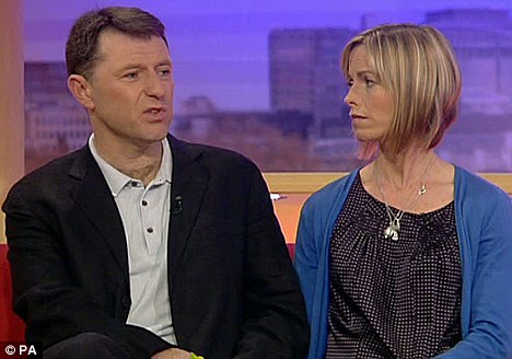 Disappointed: Gerry and Kate McCann believe police should be doing more to find their daughter