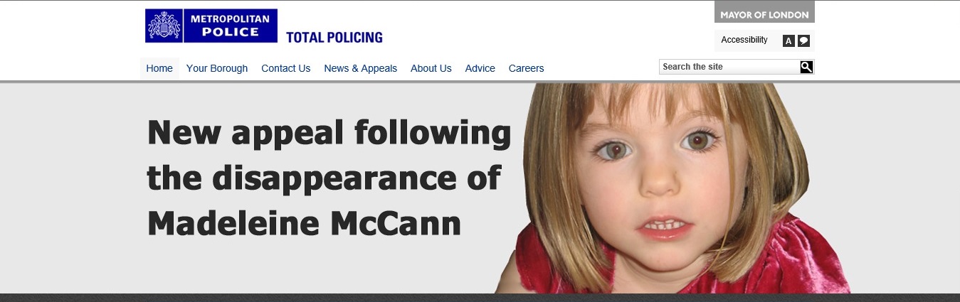 New appeal following the disappearance of Madeleine McCann