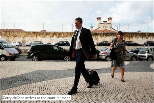 Gerry McCann arrives at the court in Lisbon