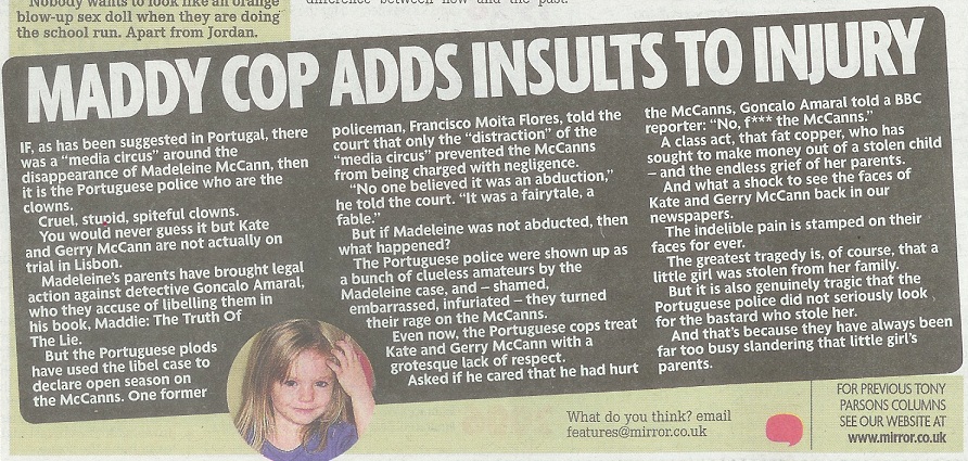 Daily Mirror, 16 January 2010