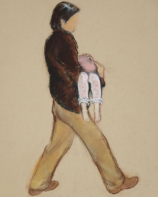 Impression: Drawing of a child kidnap