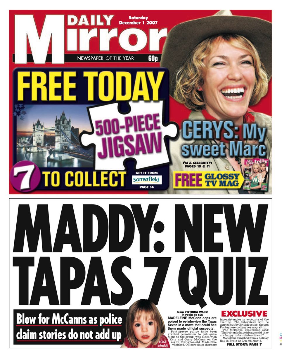 1st December 2007: Police prepared to reinterview the so-called 'Tapas Seven' - the friends dining with the McCann's the night Madeleine vanished - over claims their stories did not add up.