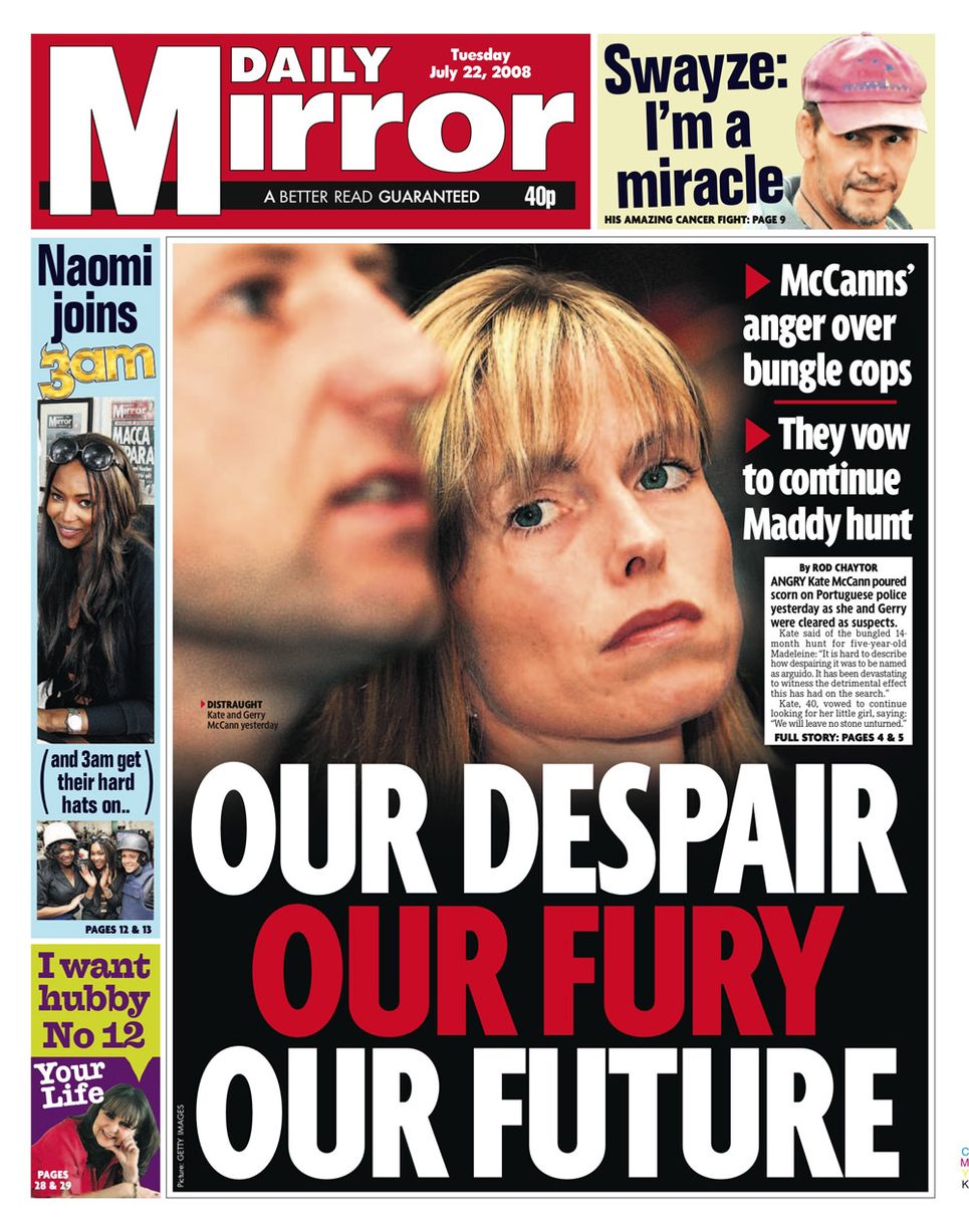 22nd July 2008: The McCanns hit out at the bungled police operation into their daughter's disappearance.