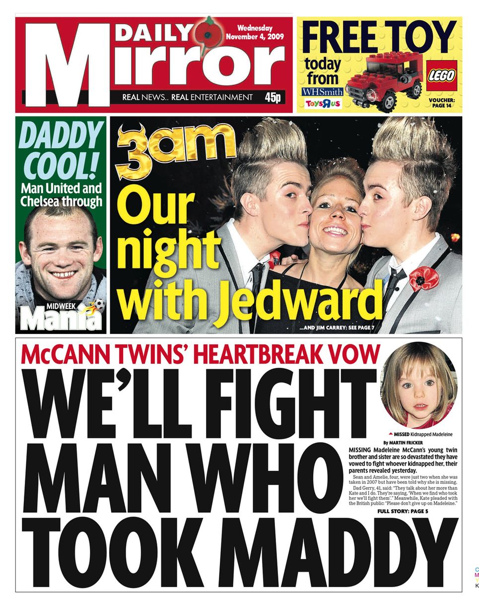 4th November 2009: The McCanns reveal how Maddy's twin brother and sister vowed to fight the man who kidnapped their sister.