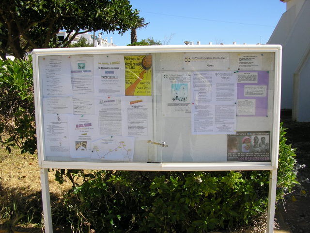 The church notice board