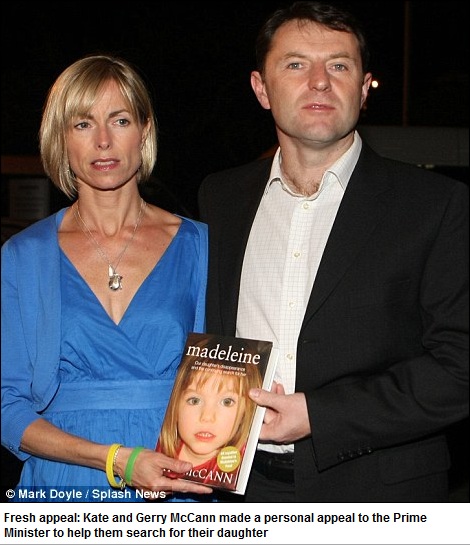 Fresh appeal: Kate and Gerry McCann made a personal appeal to the Prime Minister to help them search for their daughter