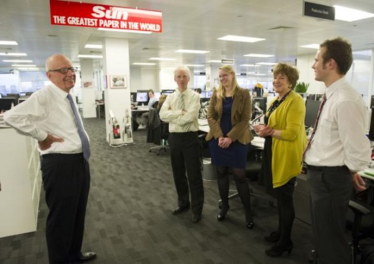 Rupert Murdoch brightens every newsroom he enters