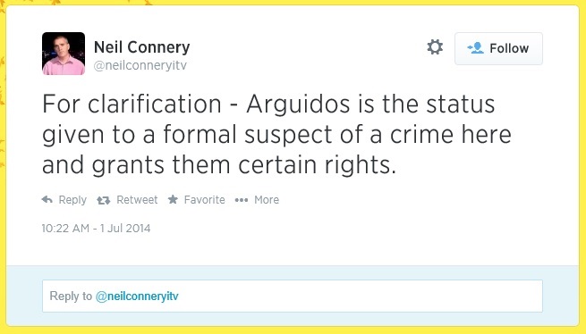 For clarification - Arguidos is the status given to a formal suspect of a crime here and grants them certain rights.