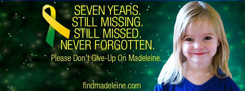 Official Find Madeleine Campaign new cover photo, 04 May 2014