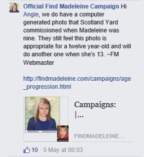 Official Find Madeleine Campaign: Tie a yellow ribbon for Madeleine, 03 May 2015
