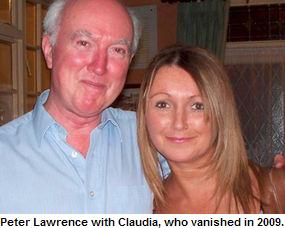 Peter Lawrence with Claudia, who vanished in 2009.