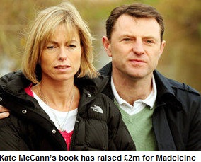 Kate McCann's book has raised £2m for Madeleine