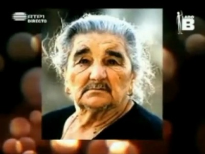 Image of old woman with a moustache