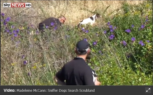 Video: Madeleine McCann: Sniffer Dogs Search Scrubland