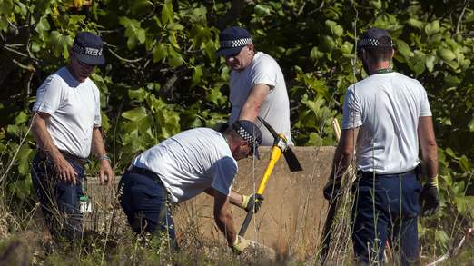 Police dig in scrubland close to where Madeleine McCann disappeared