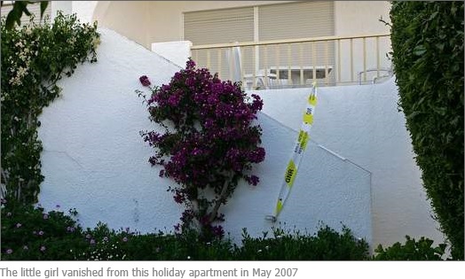The little girl vanished from this holiday apartment in May 2007