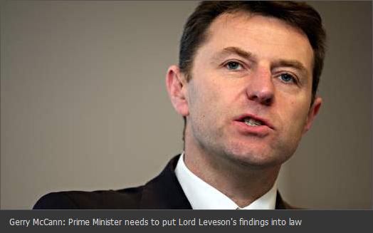 Gerry McCann: Prime Minister needs to put Lord Leveson's findings into law