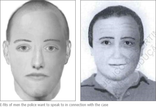 E-fits of men the police want to speak to in connection with the case