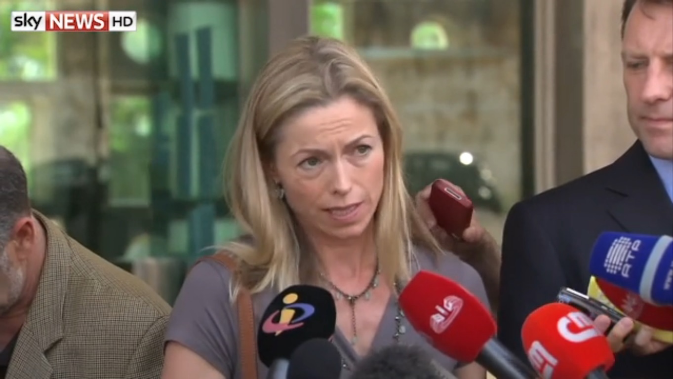 The parents of Madeleine McCann, Kate and Gerry, make an emotional statement on the steps of a Portuguese court.