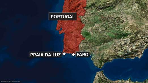 Police have held meetings in Faro, around 50 miles from Praia Da Luz