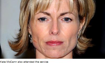 Kate McCann also attended the service