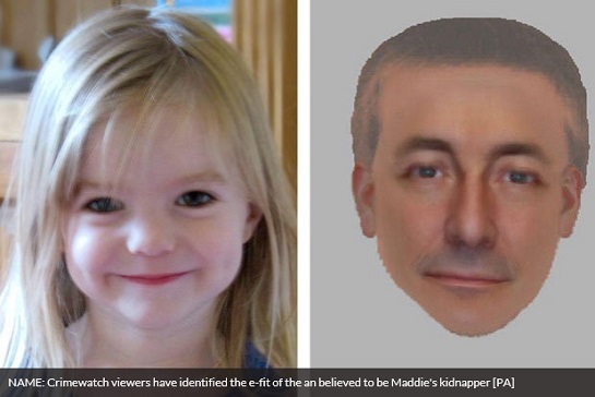 NAME: Crimewatch viewers have identified the e-fit of the an believed to be Maddie's kidnapper [PA]