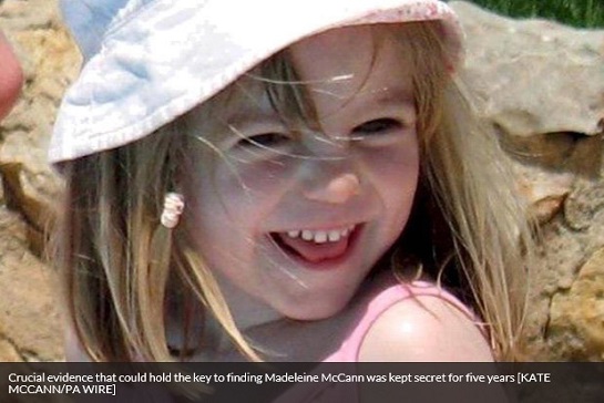Crucial evidence that could hold the key to finding Madeleine McCann was kept secret for five years [KATE MCCANN/PA WIRE]