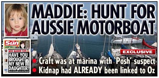 Maddie: Hunt for Aussie motorboat