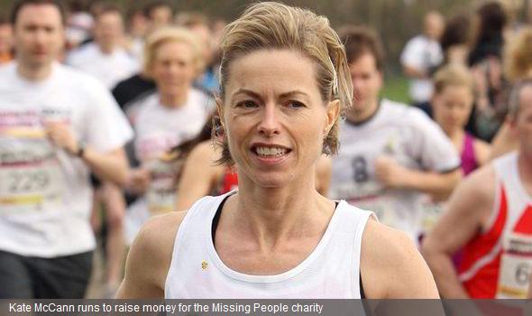 Kate McCann runs to raise money for the Missing People charity