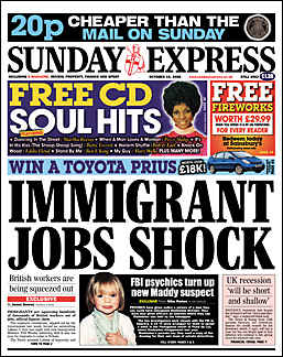 Sunday Express 19 October 2008