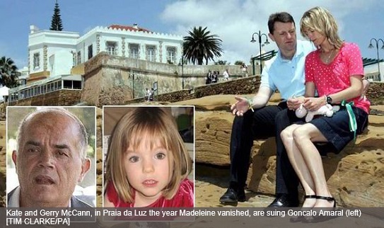 Kate and Gerry McCann, in Praia da Luz the year Madeleine vanished, are suing Goncalo Amaral (left) [TIM CLARKE/PA]