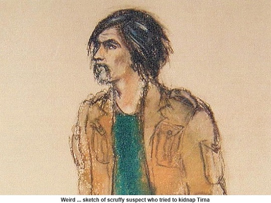 Weird ... sketch of scruffy suspect who tried to kidnap Tirna