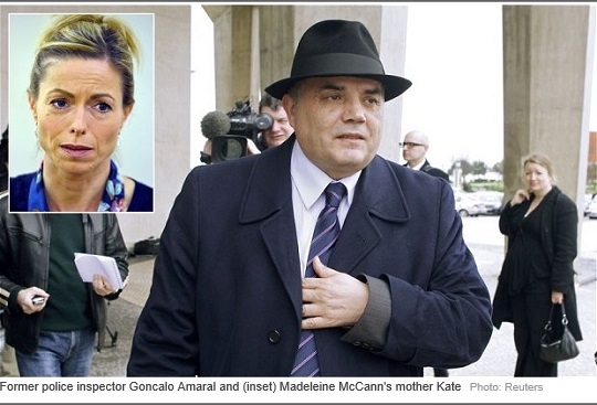Former police inspector Goncalo Amaral and (inset) Madeleine McCann's mother Kate
