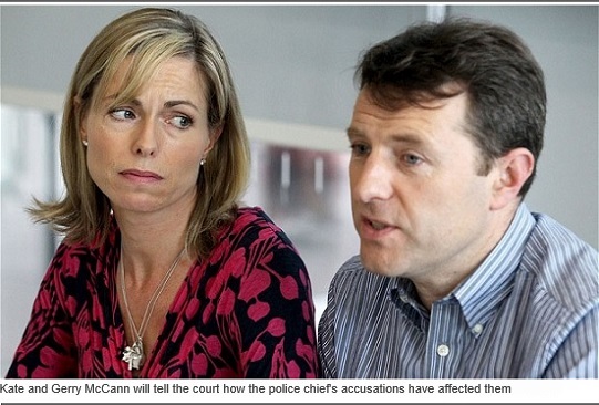 Kate and Gerry McCann will tell the court how the police chief's accusations have affected them Photo: GETTY IMAGES