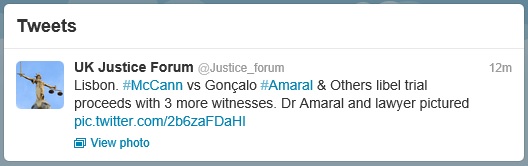 Lisbon. #McCann vs Gonçalo #Amaral & Others libel trial proceeds with 3 more witnesses. Dr Amaral and lawyer pictured