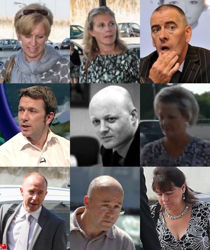 Libel trial witnesses for the McCanns who had their expenses covered by Madeleine's Fund