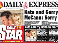 Express and Star front page apologies
